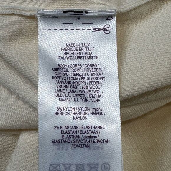 Ralph Lauren Purple Label Merino Wool Sweater Dress Cream NWT - Picture 10 of 10